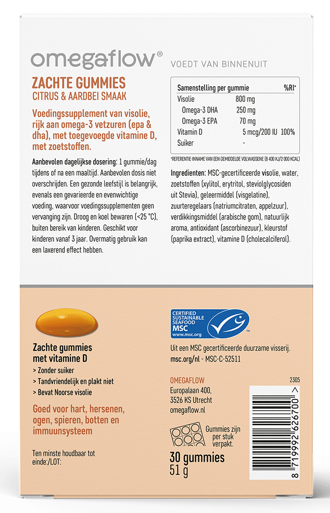 Zachte Omega 3 gummies