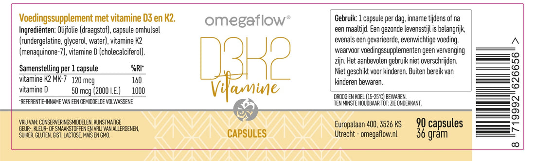 Vitamine D3K2 capsules